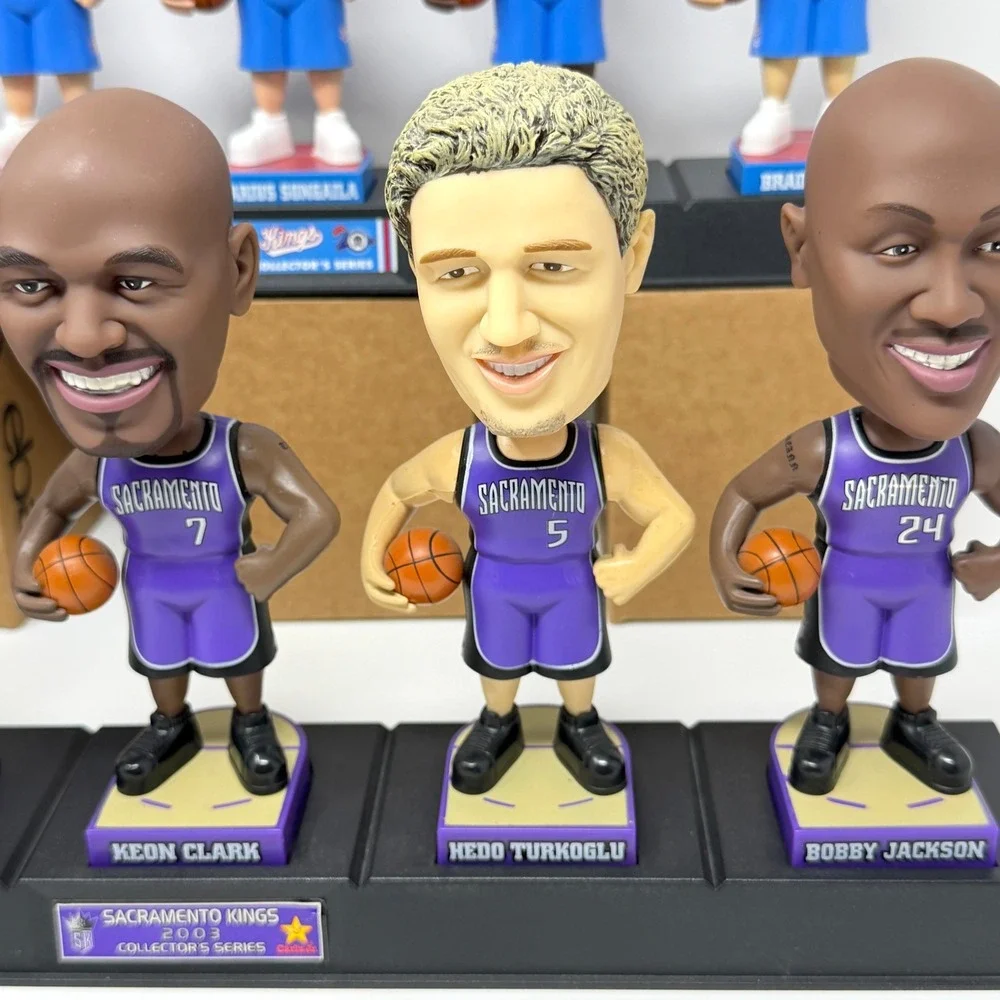 Sacramento Kings Carl's Jr Bobblehead Lot 10 2003 2005 Complete Sets Bases Boxes